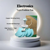 Vayu Fashion Fan with features highlighted